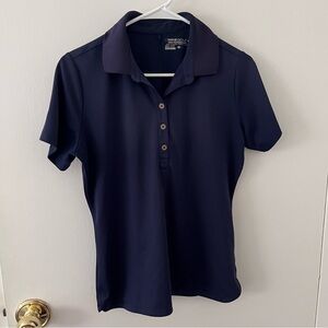 Nike Golf Tour Performance Women’s DRI FIT Short Sleeve Polo Navy Blue Medium